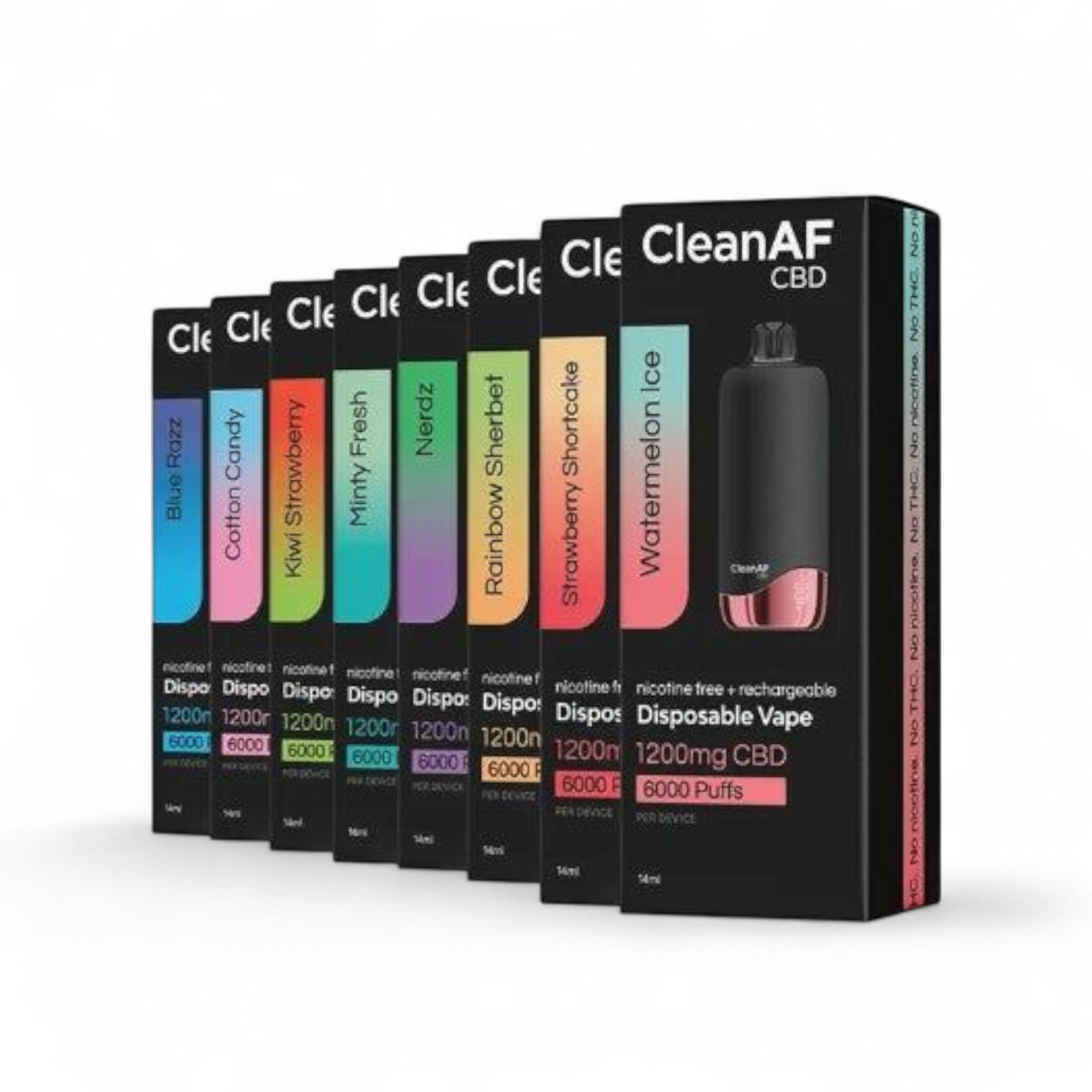 CleanAF - 6000 Puffs - Nerdz Disposable - CBD
