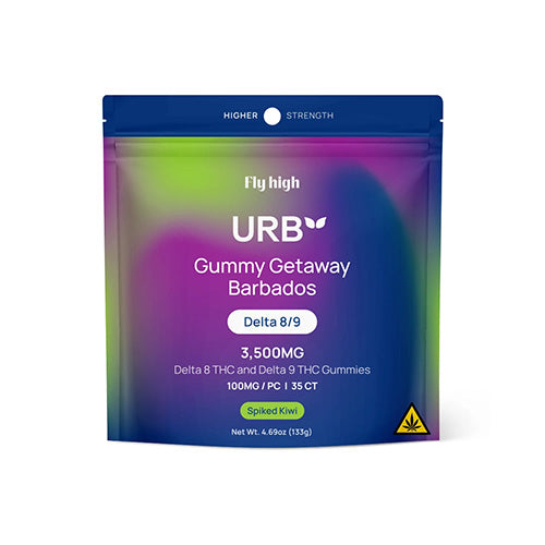 Urb - Spiked Kiwi Live Resin Gummies, D8, D9