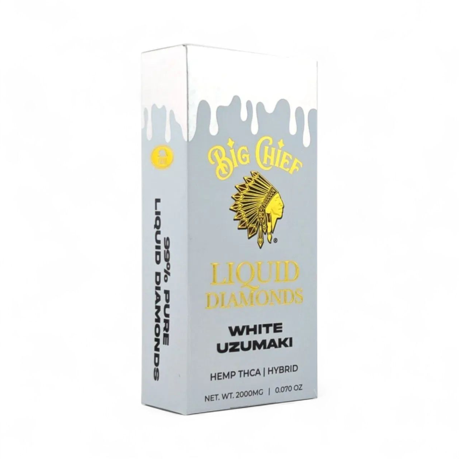 Box of Big Chief Liquid Diamonds White Uzumaki on a white background