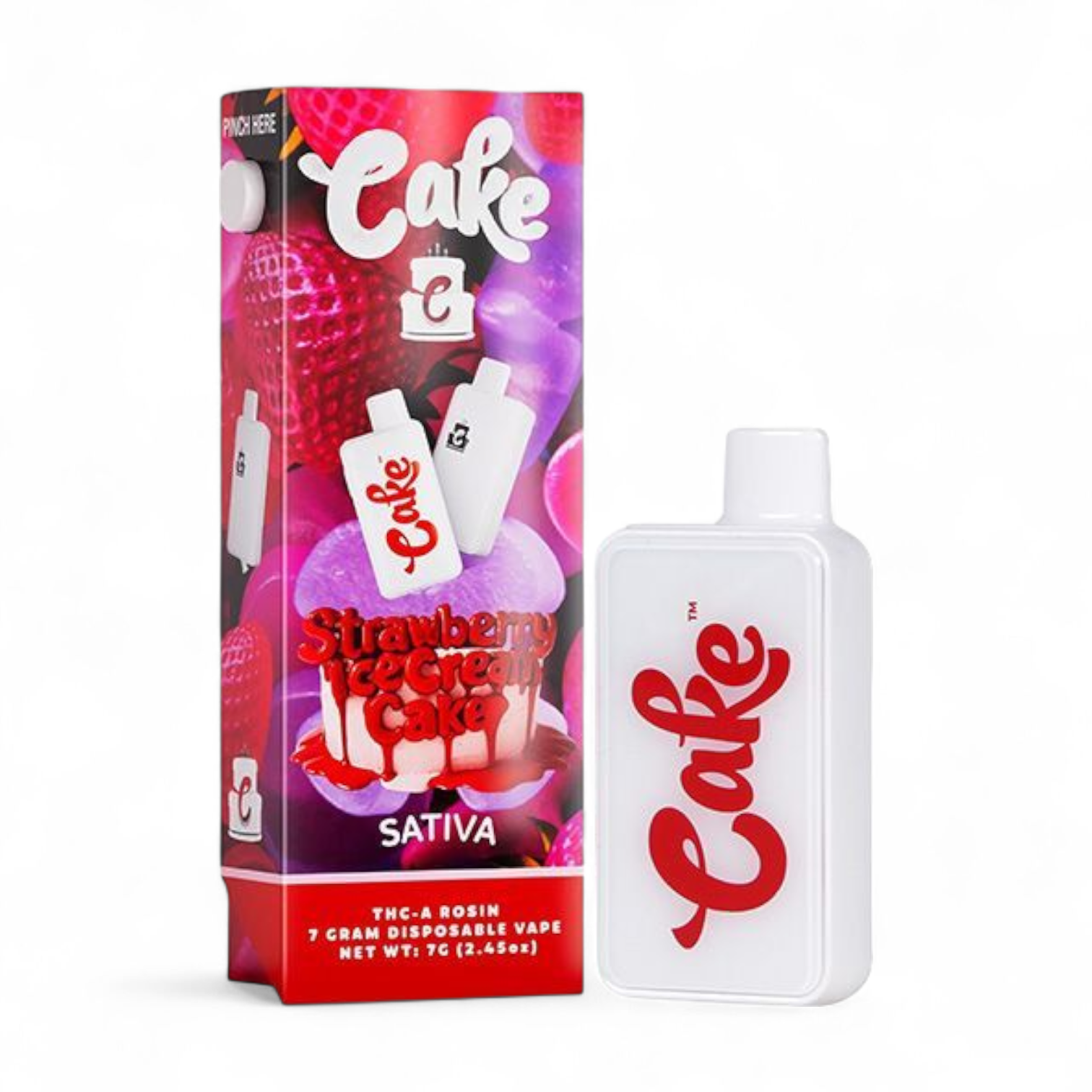 Cake - 7 Gram - Strawberry Ice Cream Cake Disposable