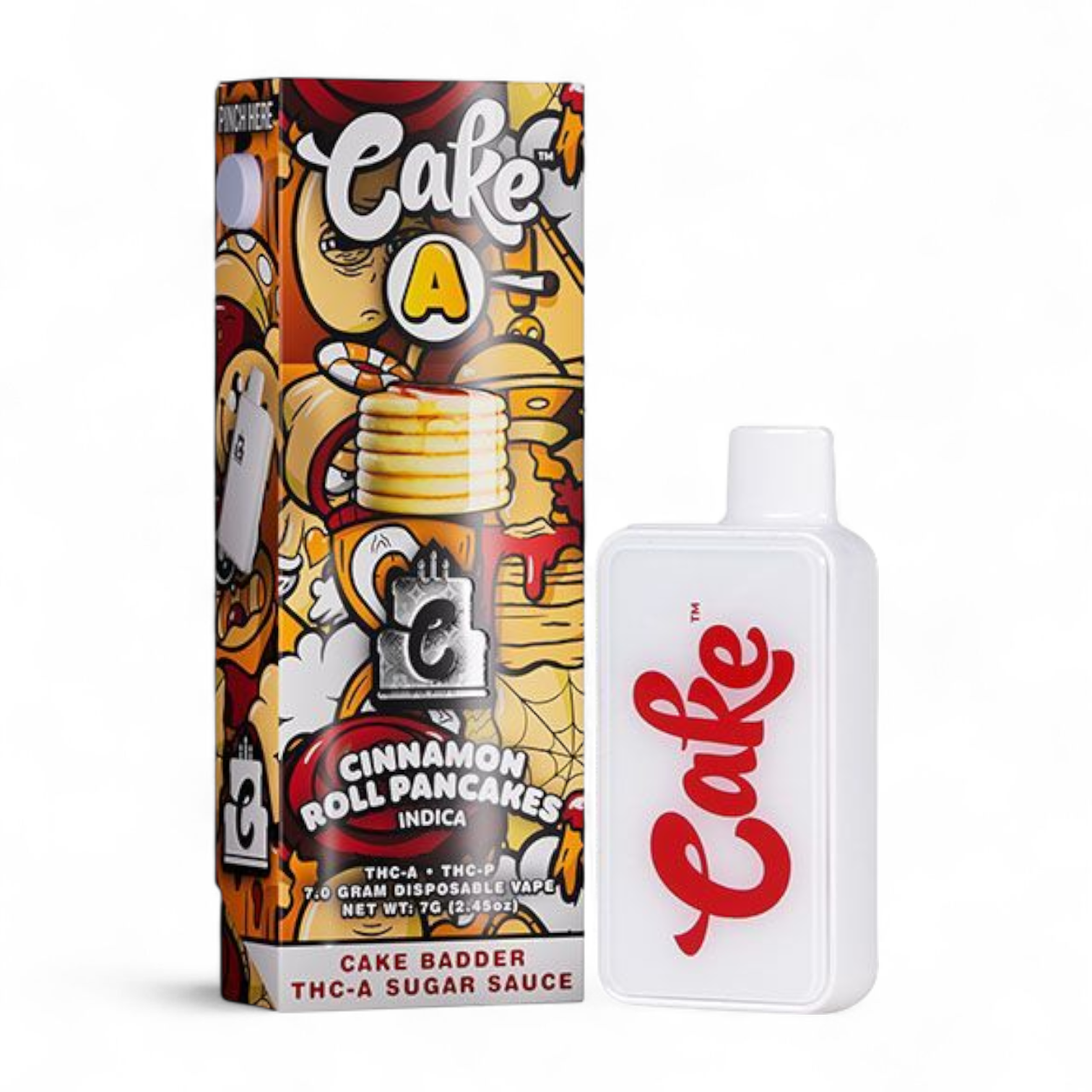 Cake - Cake Badder - Cinammon Roll Pancakes Disposable - THCA/THCP