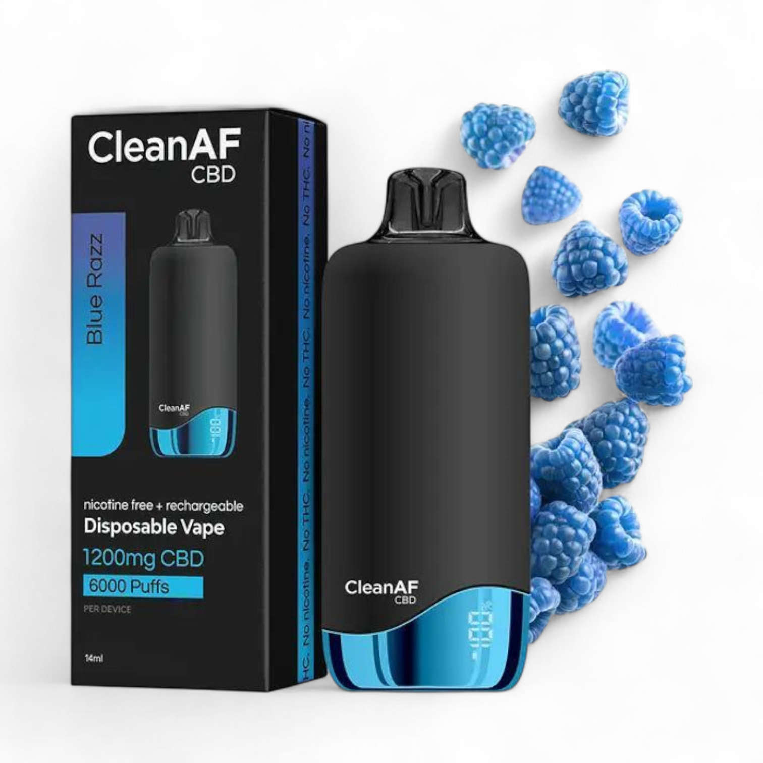 6000 Puffs - Blue Razz Disposable - CBD