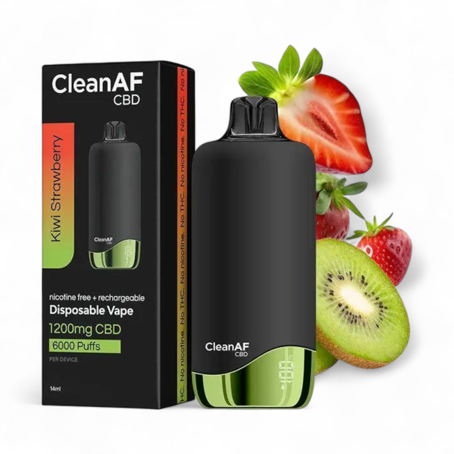 6000 Puffs - Kiwi Strawberry Disposable - CBD