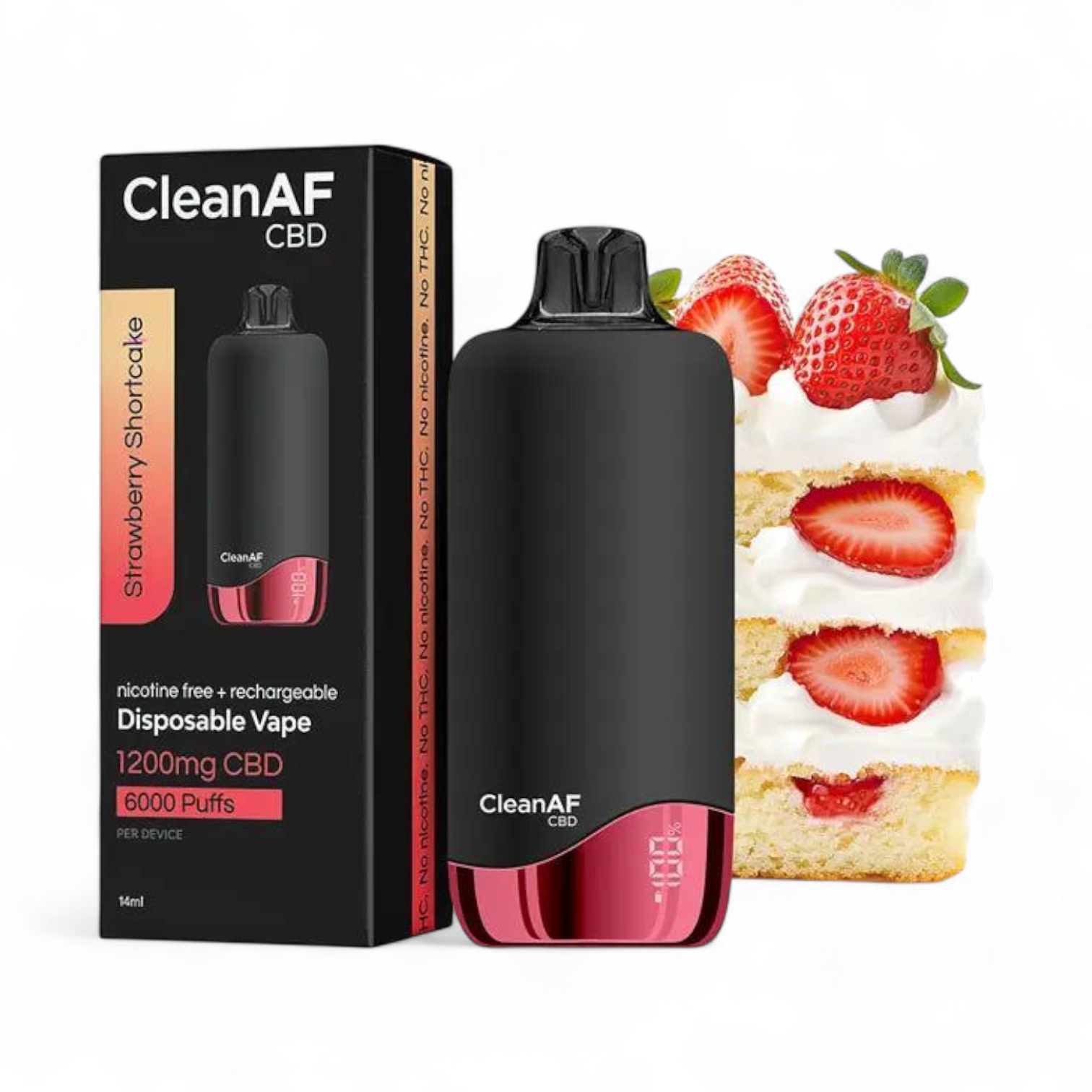 6000 Puffs - Strawberry Shortcake Disposable - CBD