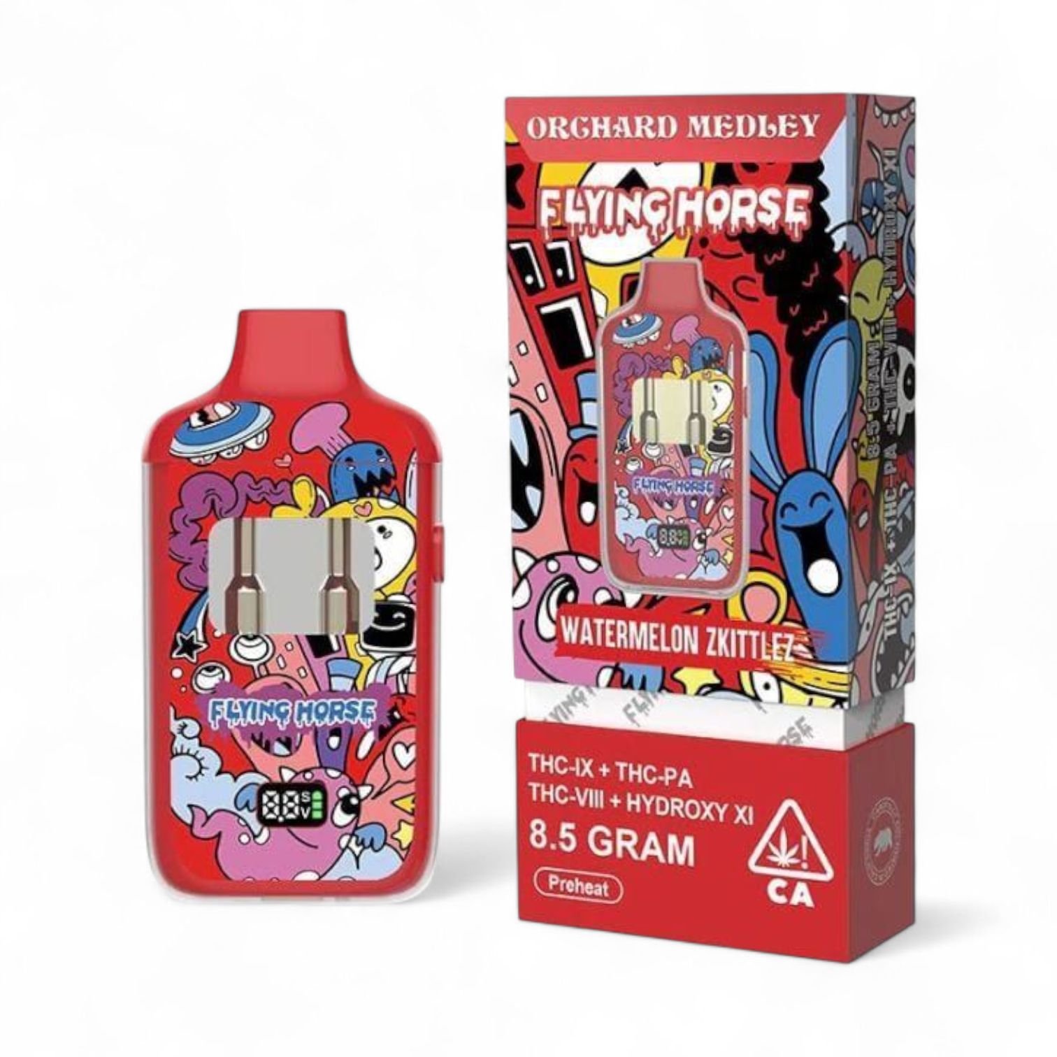 Flying Horse - Orchard Medley - Watermelon Zkittlez Disposable - THCIX/THCPA/THCVIII/HYDROXYXI