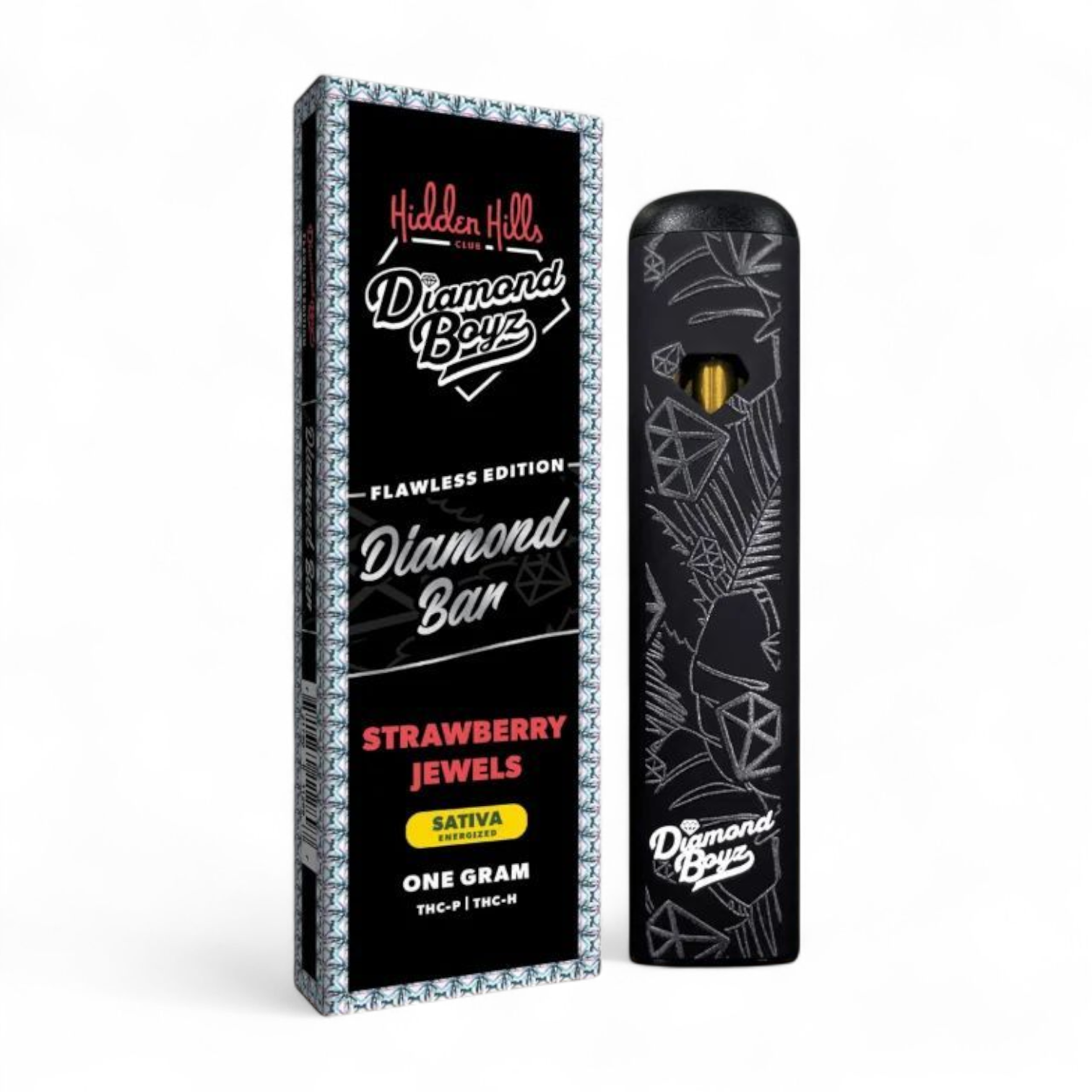 Diamond Boyz Flawless Edition - Strawberry Jewels Disposable - THCP/THCH