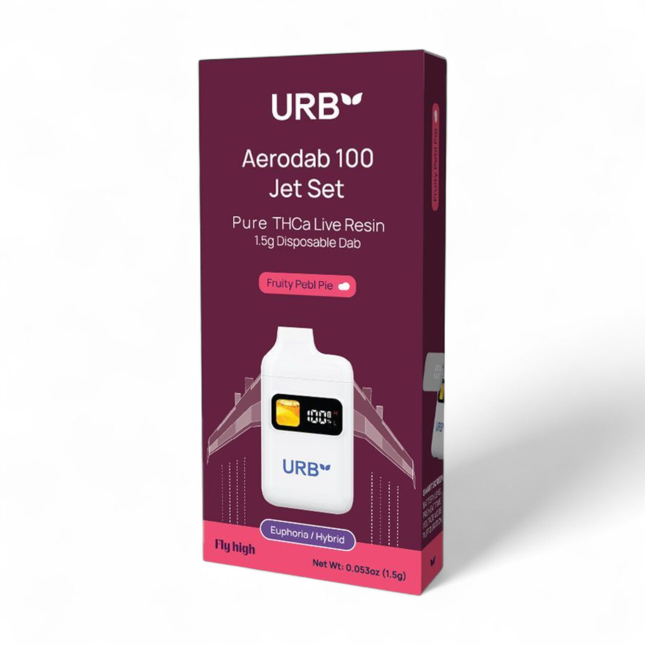 Urb - Aerodab 100 Jet Set - Fruity Pebl Pie Disposable - THCA