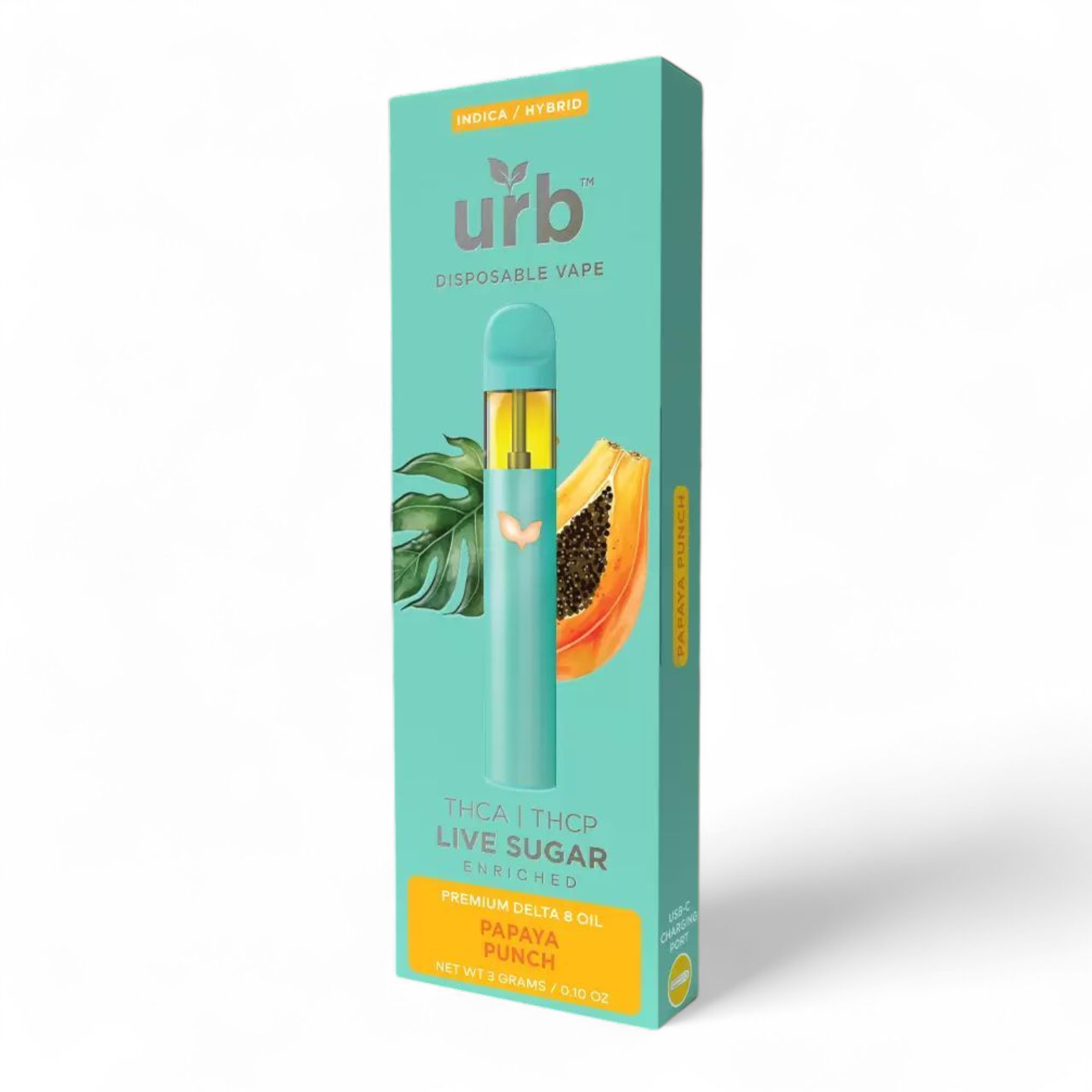 Urb - Live Sugar - Papaya Punch Disposable - THCP/THCA