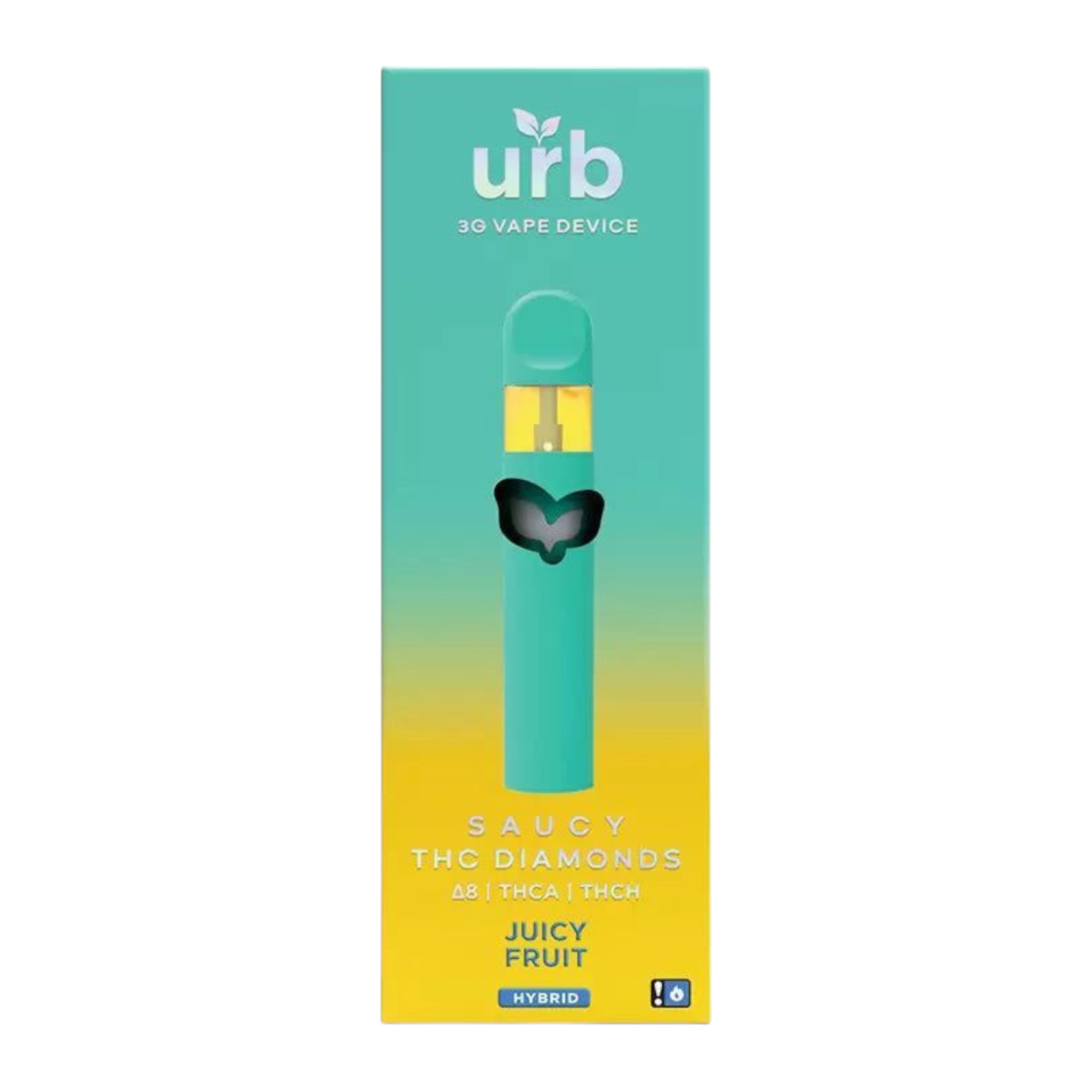 Urb - Saucy THC Diamonds - Juicy Fruit Disposable - D8/THCA/THCH