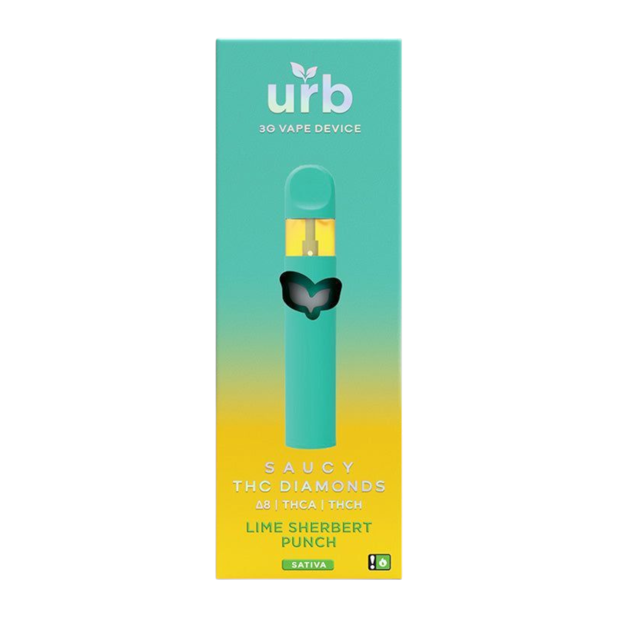 Saucy THC Diamonds - Lime Sherbert Punch Disposable - D8/THCA/THCH