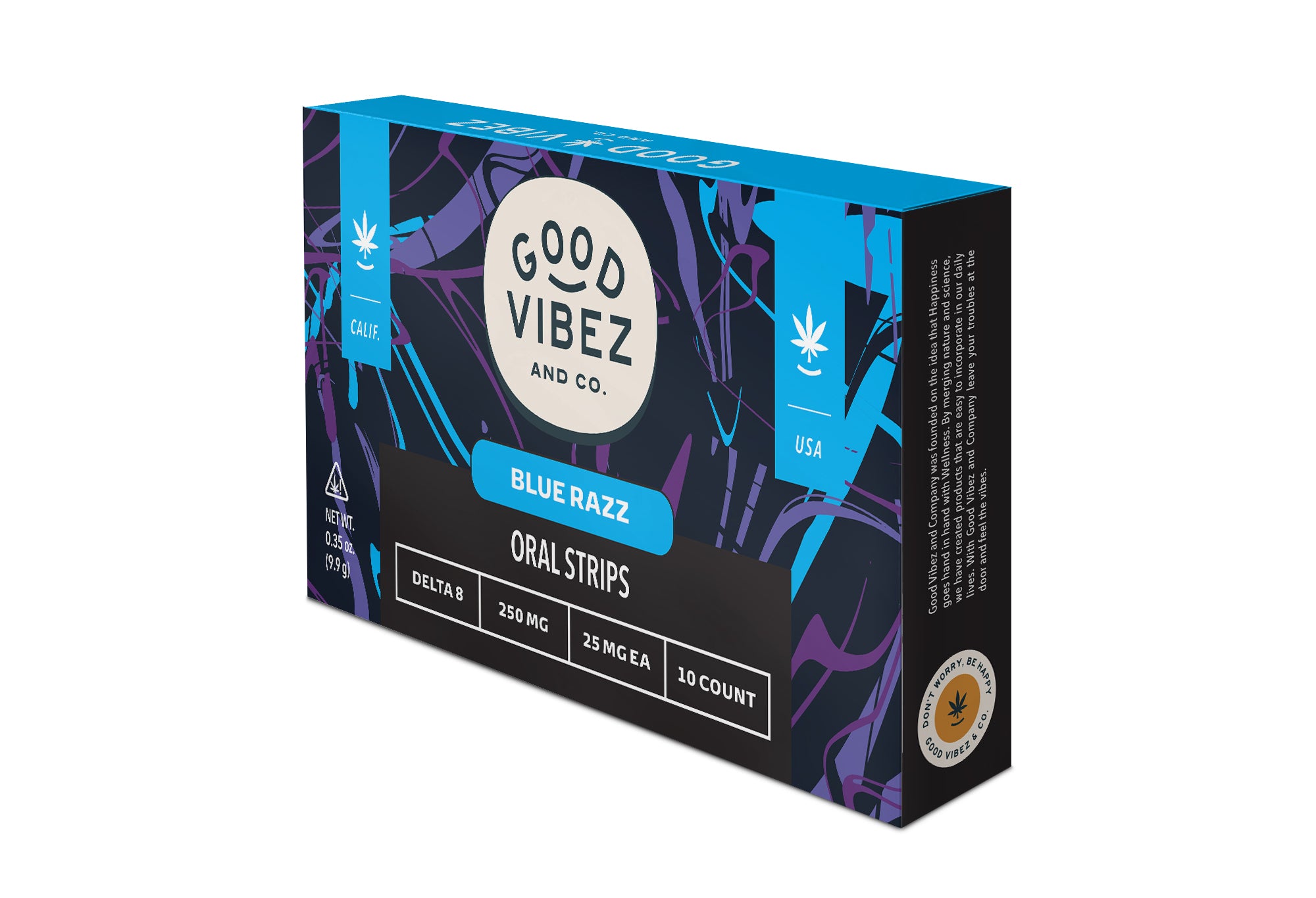 Good Vibez - Blue Raspberry Sublingual Strips, Delta 8